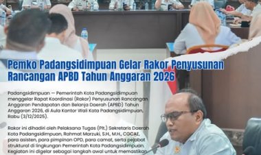 Pemko Padangsidimpuan Gelar Rakor Penyusunan Rancangan APBD Tahun Anggaran 2026