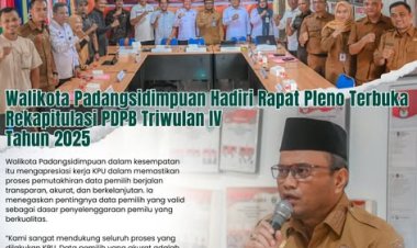 Walikota Padangsidimpuan Hadiri Rapat Pleno Terbuka Rekapitulasi PDPB Triwulan IV Tahun 2025