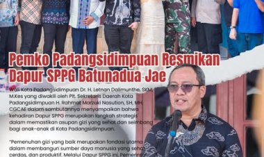 Pemko Padangsidimpuan Resmikan Dapur SPPG Batunadua Jae