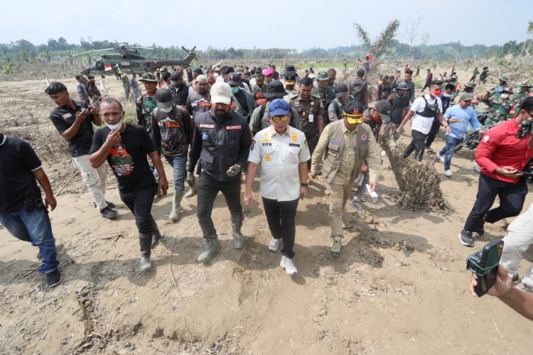 Kasatgas Tito Dorong Pembukaan Akses dan Penataan Hunian Pascabencana di Aceh Timur