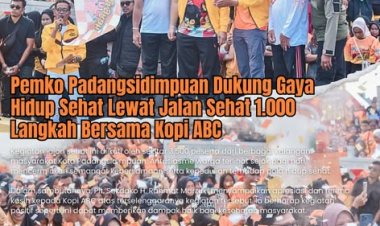 Pemko Padangsidimpuan Dukung Gaya Hidup Sehat Lewat Jalan Sehat 1.000 Langkah Bersama Kopi ABC