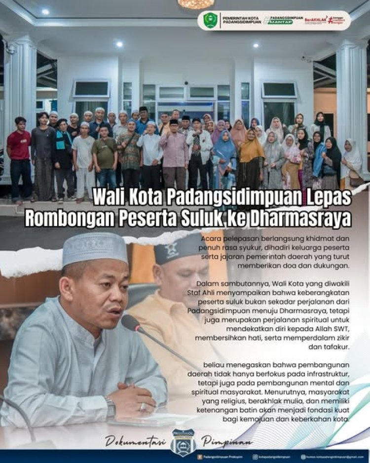 Wali Kota Padangsidimpuan Lepas Rombongan Peserta Suluk ke Dharmasraya Padangsidimpuan