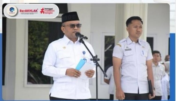 PEMKO PADANGSIDIMPUAN GELAR APEL GABUNGAN, WALI KOTA TEKANKAN DISIPLIN DAN PELAYANAN PUBLIK