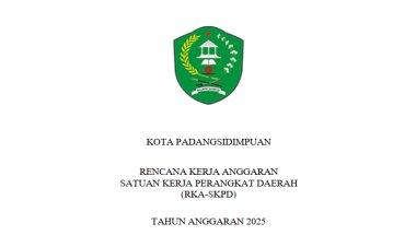 Rencana Kerja Anggaran SKPD Tahun 2025