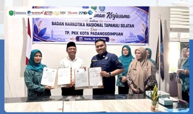 Cegah Narkoba dari Keluarga, TP PKK Padangsidimpuan Jalin Kerja Sama dengan BNN Tapanuli Selatan  