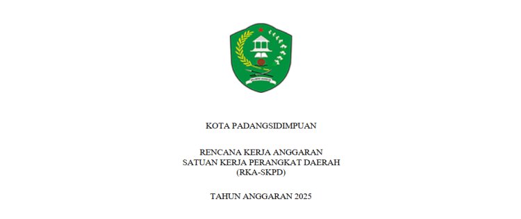 Rencana Kerja Anggaran SKPD Tahun 2025