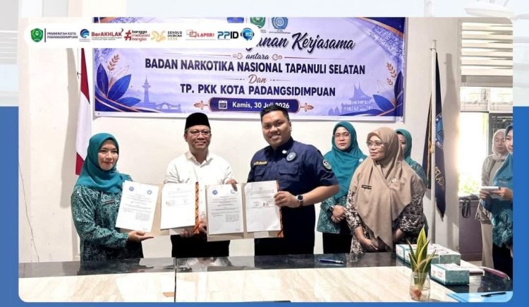 Cegah Narkoba dari Keluarga, TP PKK Padangsidimpuan Jalin Kerja Sama dengan BNN Tapanuli Selatan  