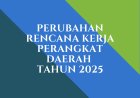 Perubahan Rencana Kerja Perangkat Daerah Tahun 2025