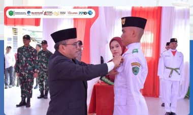 Wali Kota Padangsidimpuan Kukuhkan Paskibraka Tahun 2026