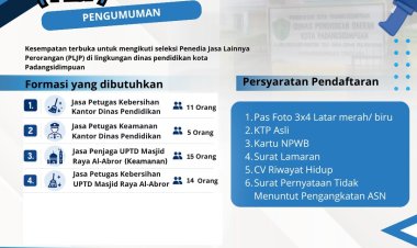 PERIMAAN PJLP DINAS PENDIDIKAN KOTA PADANGSIDIMPUAN 2026