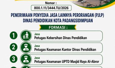 PENERIMAAN PJLP DINAS PENDIDIKAN KOTA PADANGSIDIMPUAN 2026