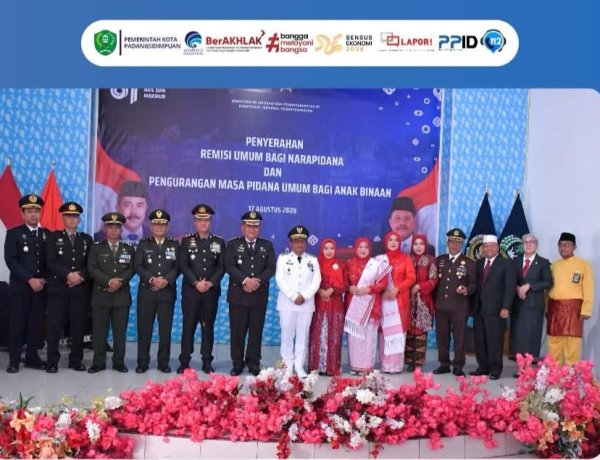 Wali Kota Hadiri Penyerahan Remisi Umum HUT ke-81 Kemerdekaan RI di Lapas Padangsidimpuan