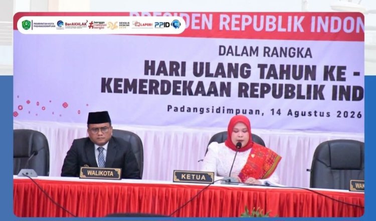 DPRD Kota Padangsidimpuan Ikuti Rapat Paripurna Mendengarkan Pidato Kenegaraan Presiden RI